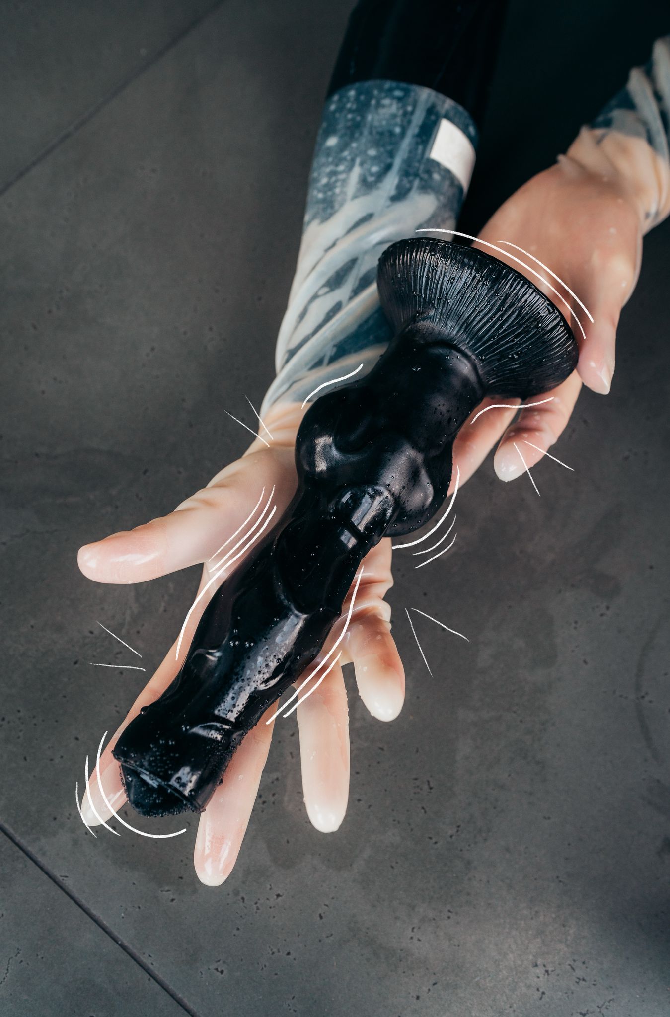 Černé silikonové dildo
