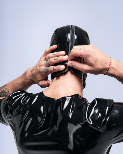 Set unisex latexové tričko + mikroperforovaná pussy maska